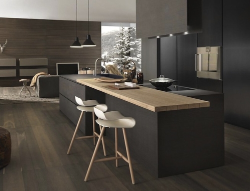 Cucina penisola total black